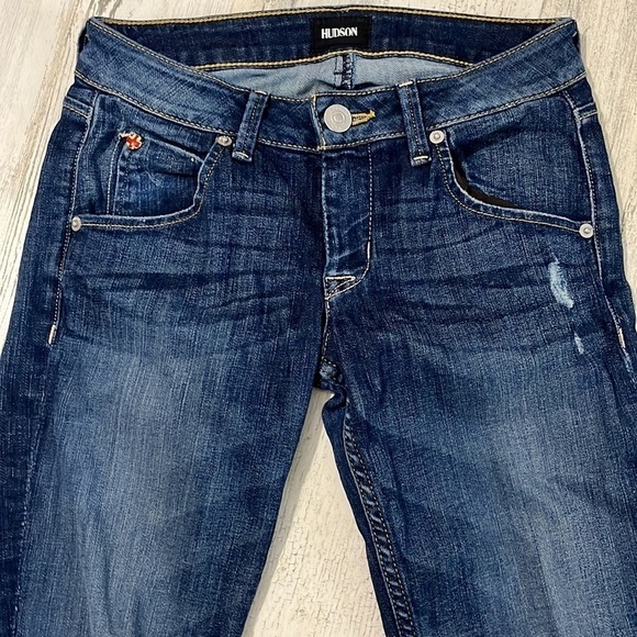 Hudson Bacara Crop Straight Cuffed Jeans Size 24 - Picture 3 of 12